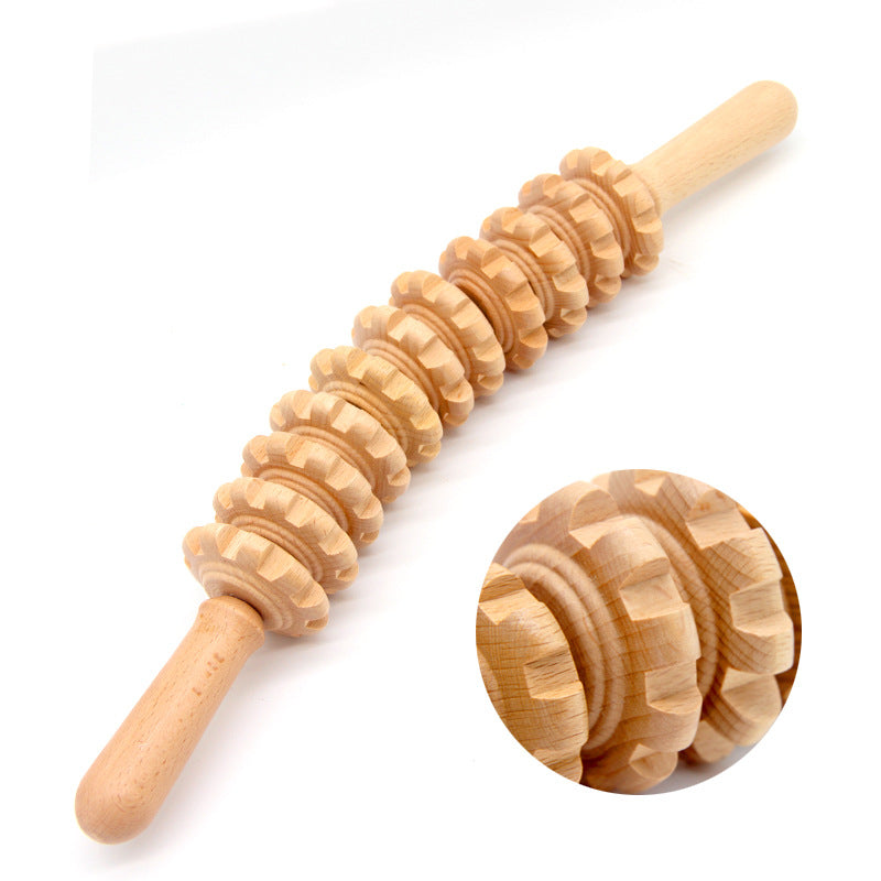 Wooden Body Massage Roller Stick – Abdominal & Muscle Relaxation Therapy Tool
