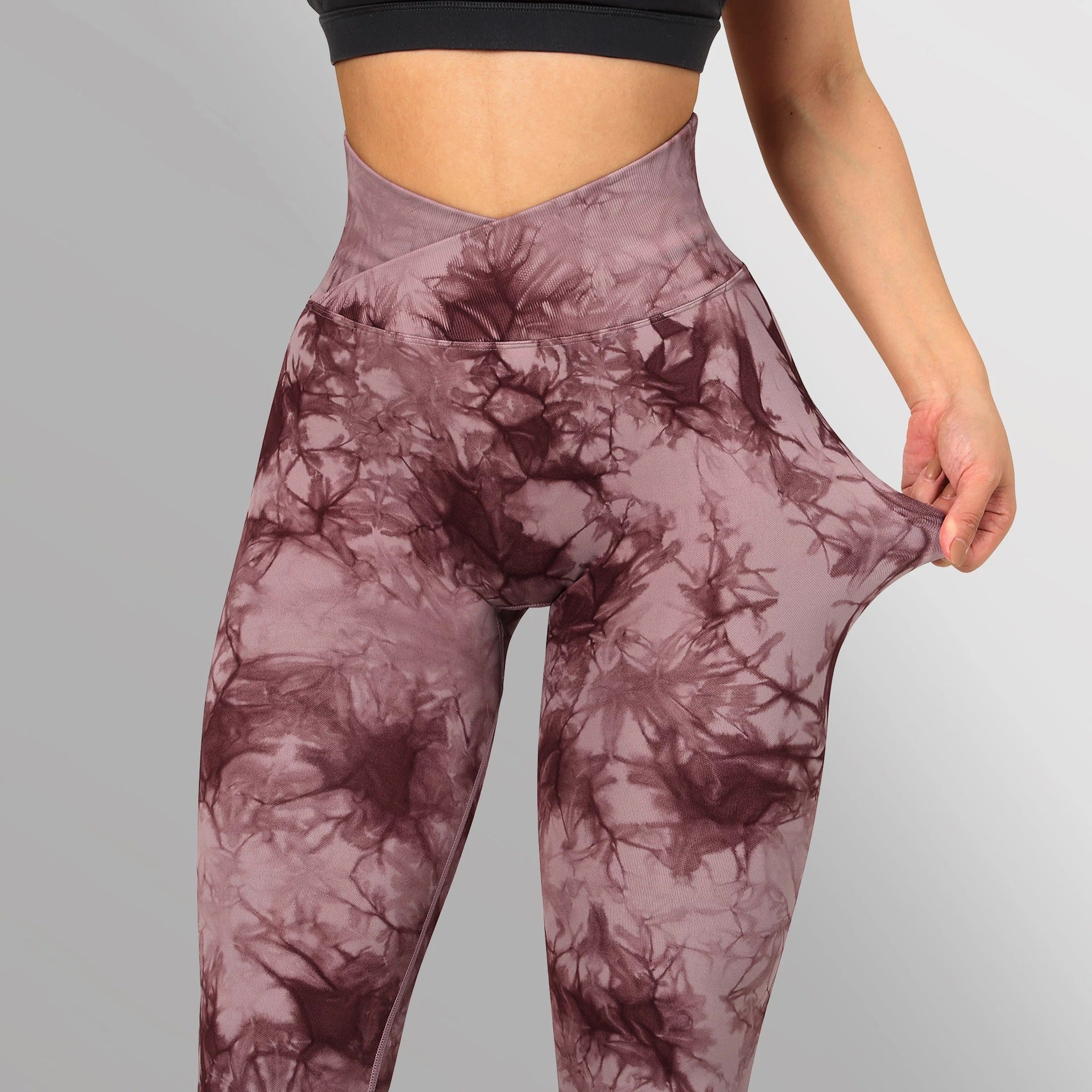 Women’s Seamless Tie-Dye Leggings | High-Waist Yoga & Gym Activewear