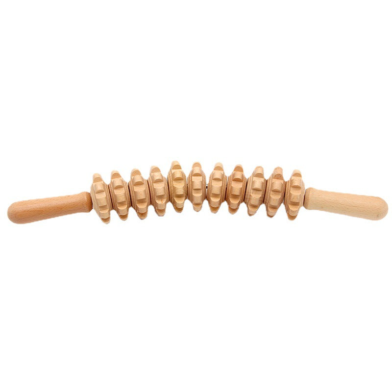 Wooden Body Massage Roller Stick – Abdominal & Muscle Relaxation Therapy Tool