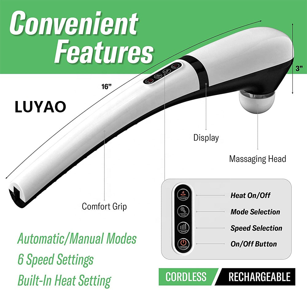 Handheld Percussion Massager – Electric Neck, Shoulder & Body Massage Device