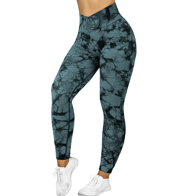 Women’s Seamless Tie-Dye Leggings | High-Waist Yoga & Gym Activewear