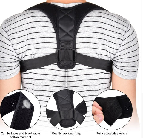 Adjustable Posture Corrector Brace – Upper Back & Shoulder Support for Improved Posture, Men & Women