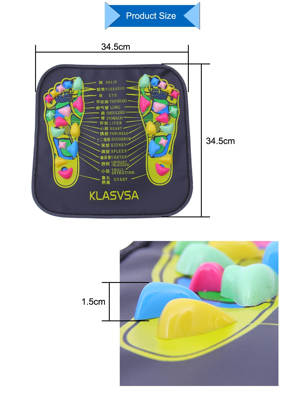 Reflexology-Inspired Foot Relaxation Mat