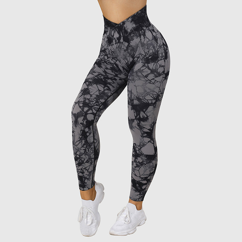 Women’s Seamless Tie-Dye Leggings | High-Waist Yoga & Gym Activewear