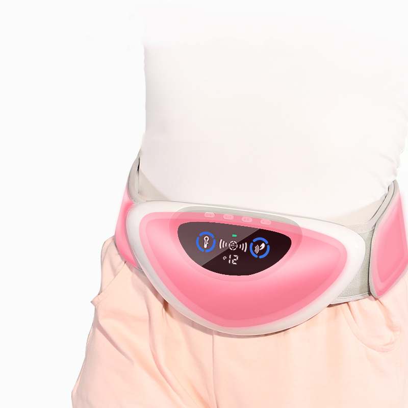 Heated Abdominal Massager Belt – Electric Heat & Pulse Waist Wrap with Red Light