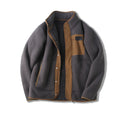 Men’s Fleece-Lined Stand Collar Jacket | Thickened Pocket Outerwear