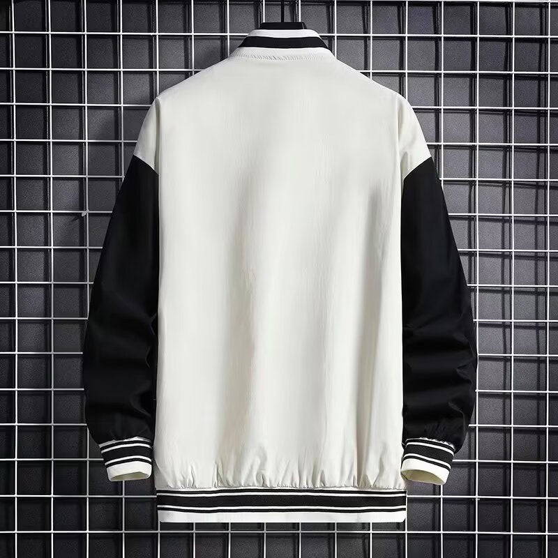 Men’s Baseball Jacket | Casual Letter & Number Print Streetwear Top