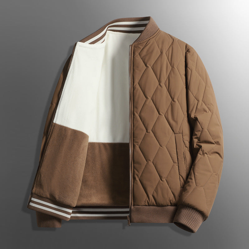 Men’s Reversible Cotton Jacket | Baseball Collar Coat