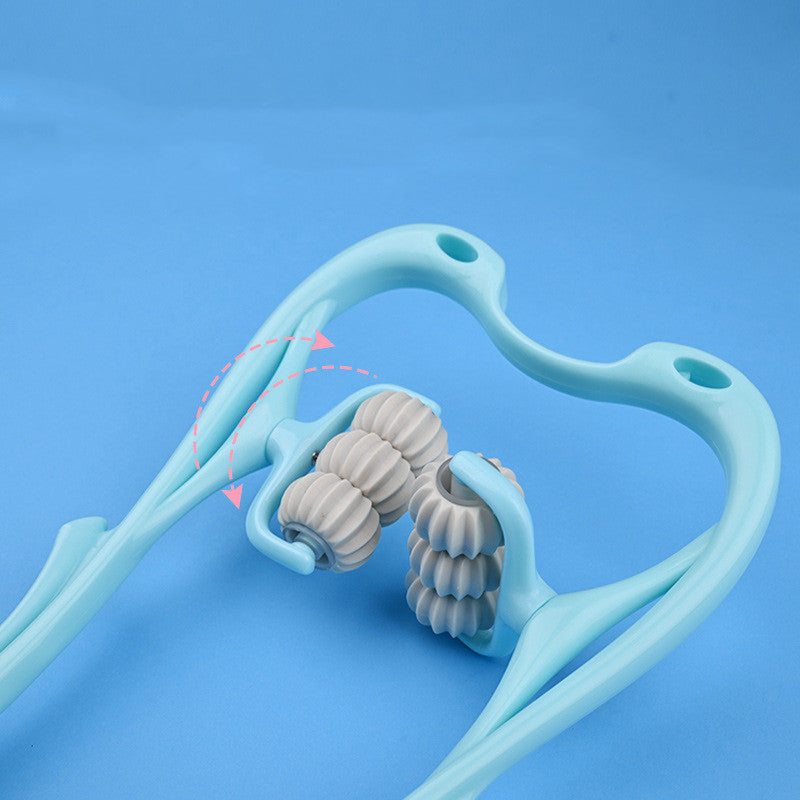 Manual Six-Wheel Neck Roller Massager – Portable Relaxation Tool