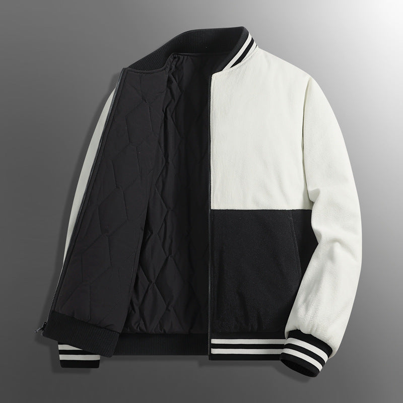 Men’s Reversible Cotton Jacket | Baseball Collar Coat