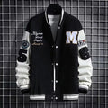 Men’s Baseball Jacket | Casual Letter & Number Print Streetwear Top