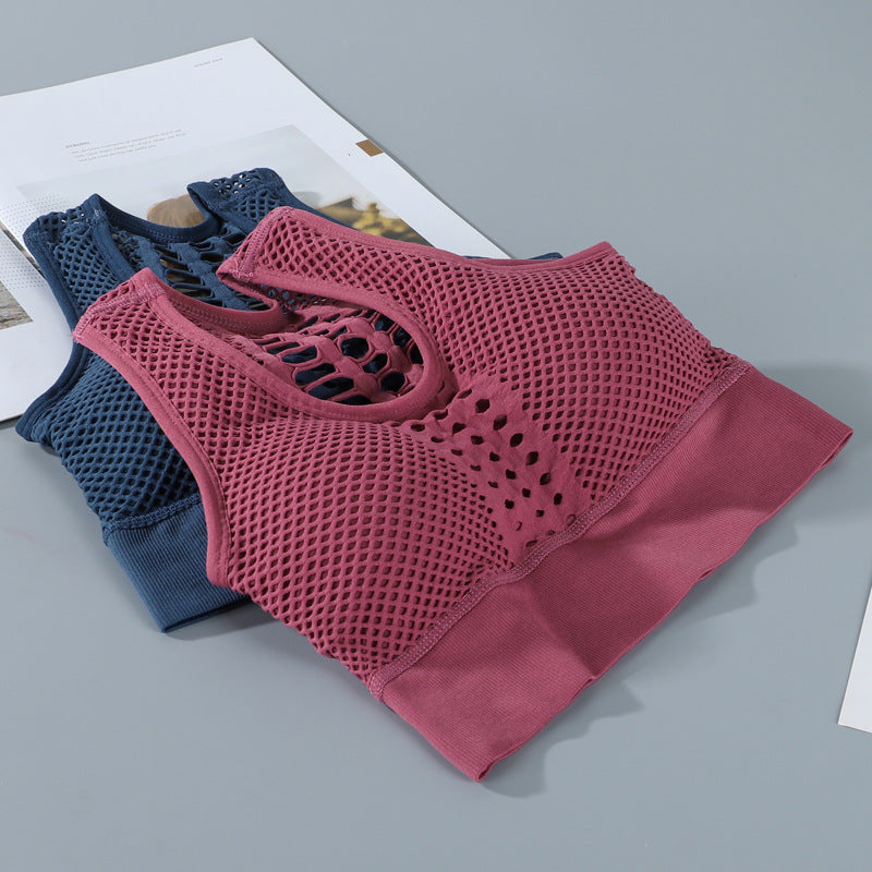 Women’s Breathable Mesh Sports Bra | Gym & Yoga Workout Top