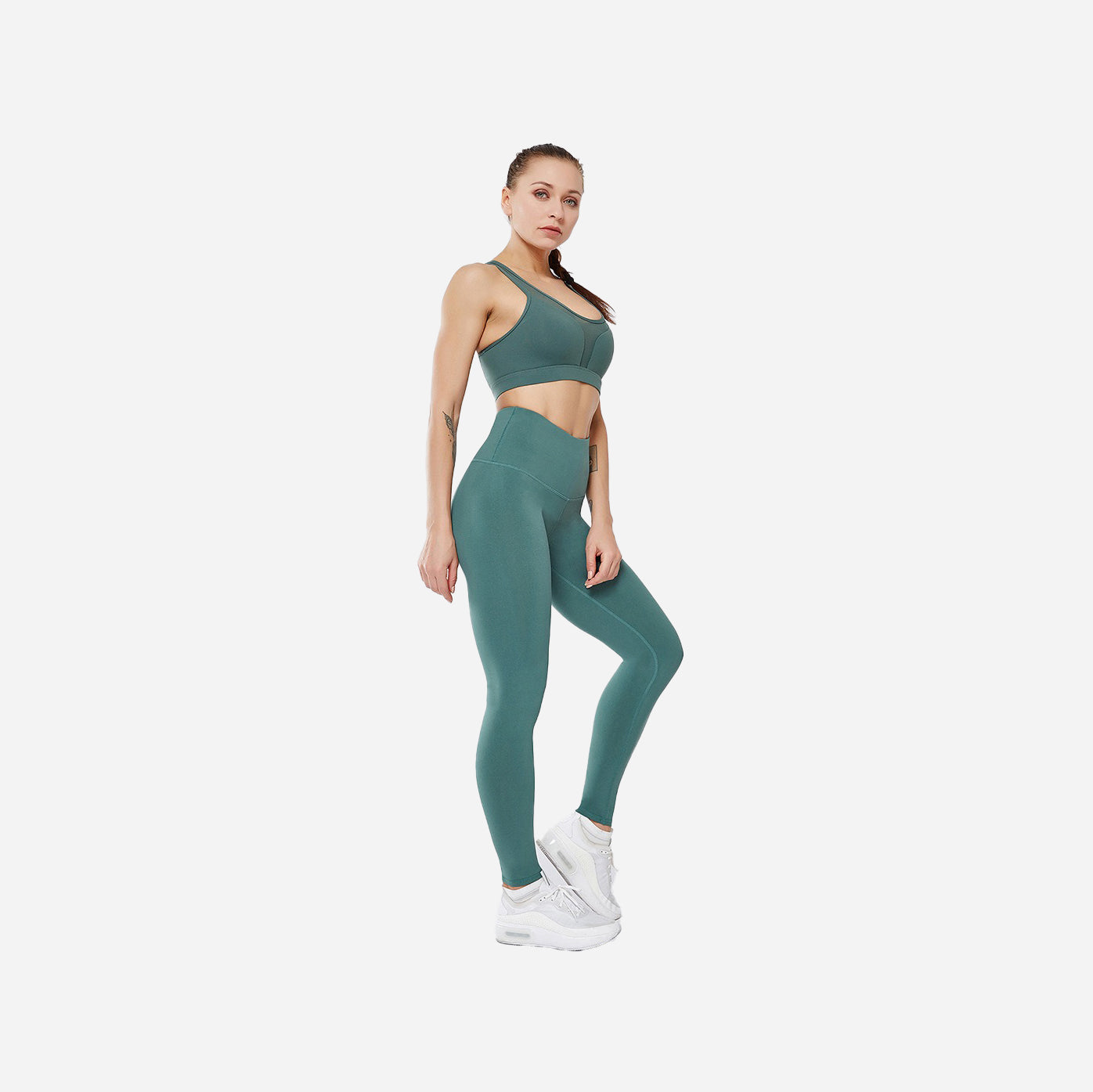 Shockproof Sports Bra & Leggings Set | Yoga & Gym Activewear Outfit