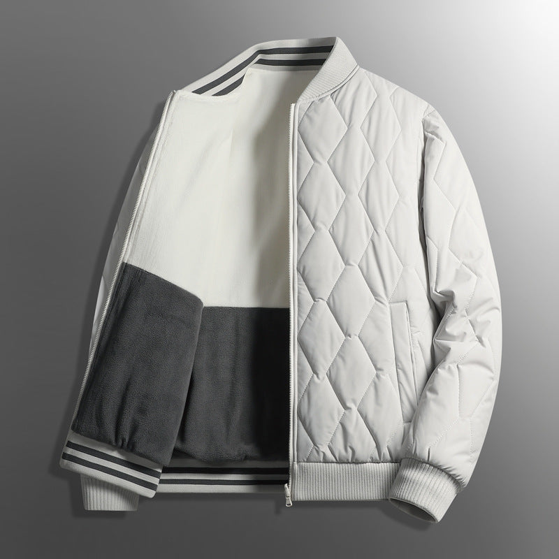 Men’s Reversible Cotton Jacket | Baseball Collar Coat