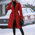 Women’s Double-Breasted Trench Coat with Belt | Long Winter Outerwear