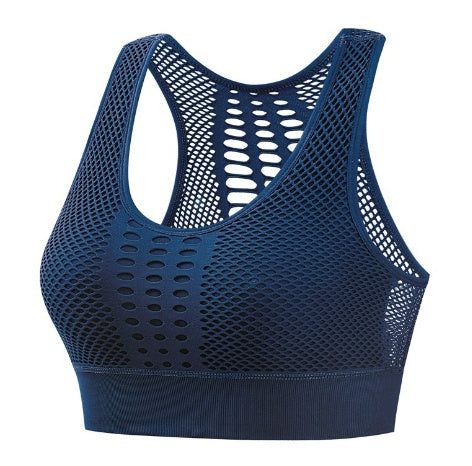 Women’s Breathable Mesh Sports Bra | Gym & Yoga Workout Top