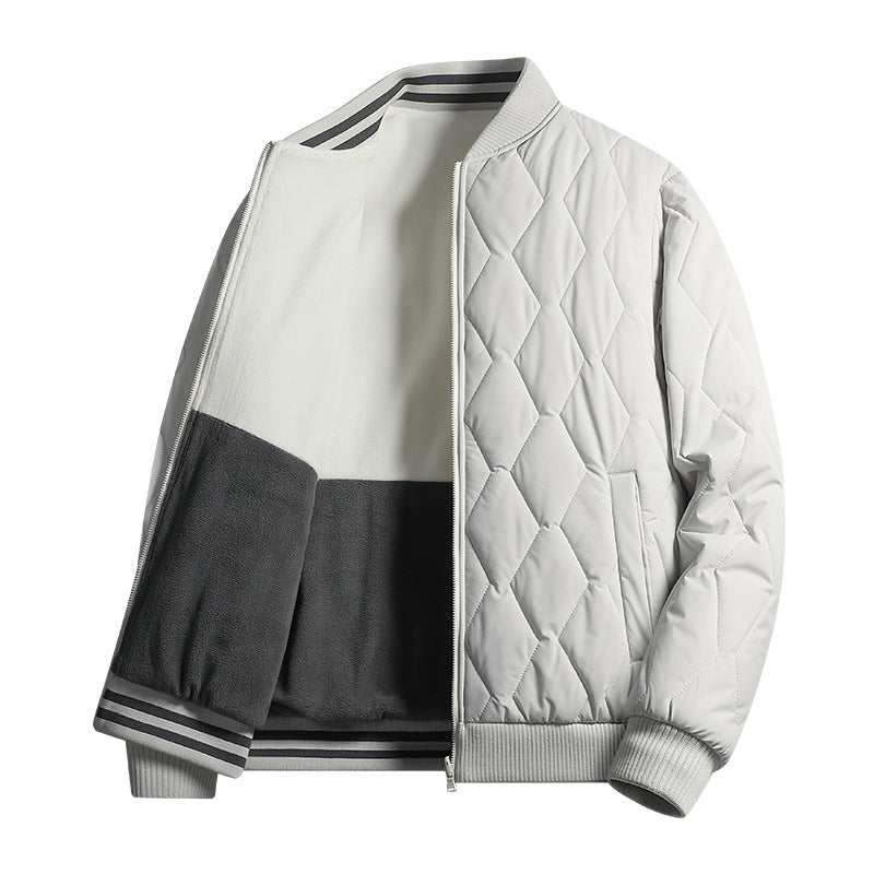 Men’s Reversible Cotton Jacket | Baseball Collar Coat