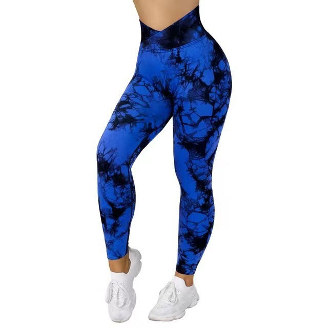 Women’s Seamless Tie-Dye Leggings | High-Waist Yoga & Gym Activewear