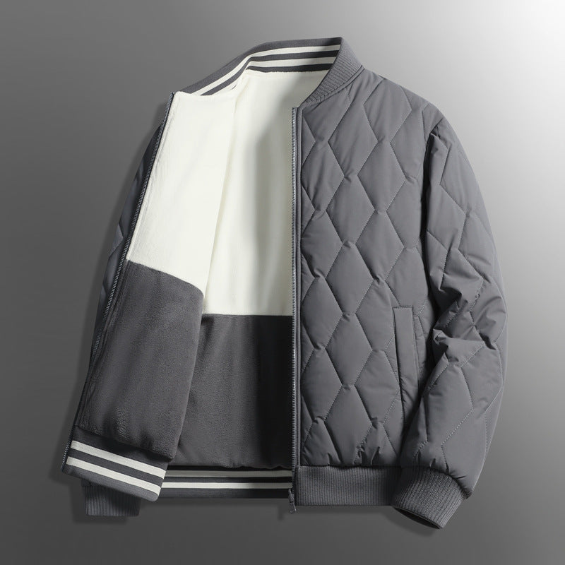 Men’s Reversible Cotton Jacket | Baseball Collar Coat