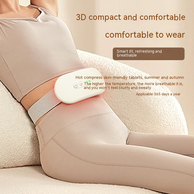Electric Abdominal Massage Belt – USB Rechargeable Waist & Stomach Massager with Heat & Vibration