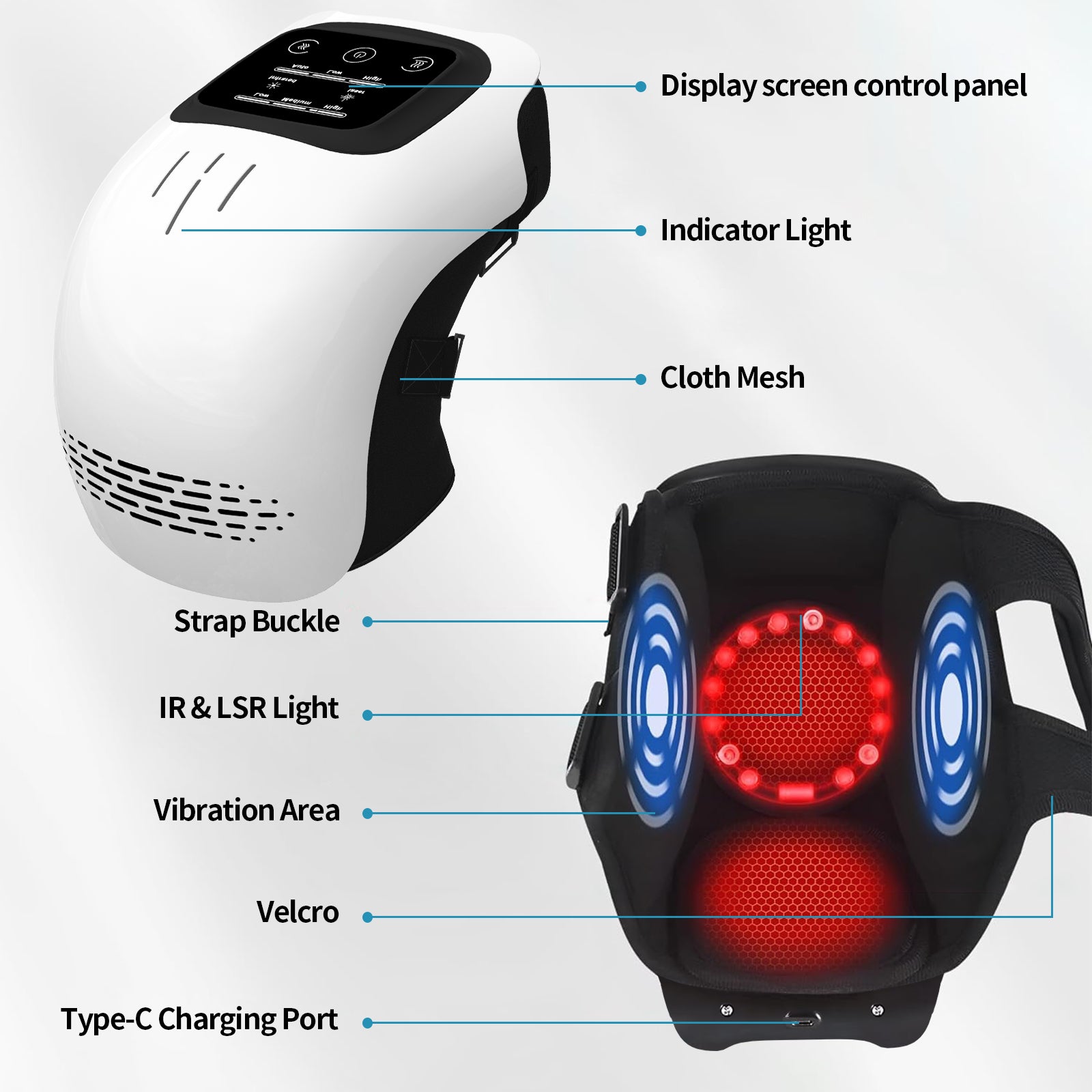 Intelligent Heated Knee Massager – Rechargeable Comfort Support