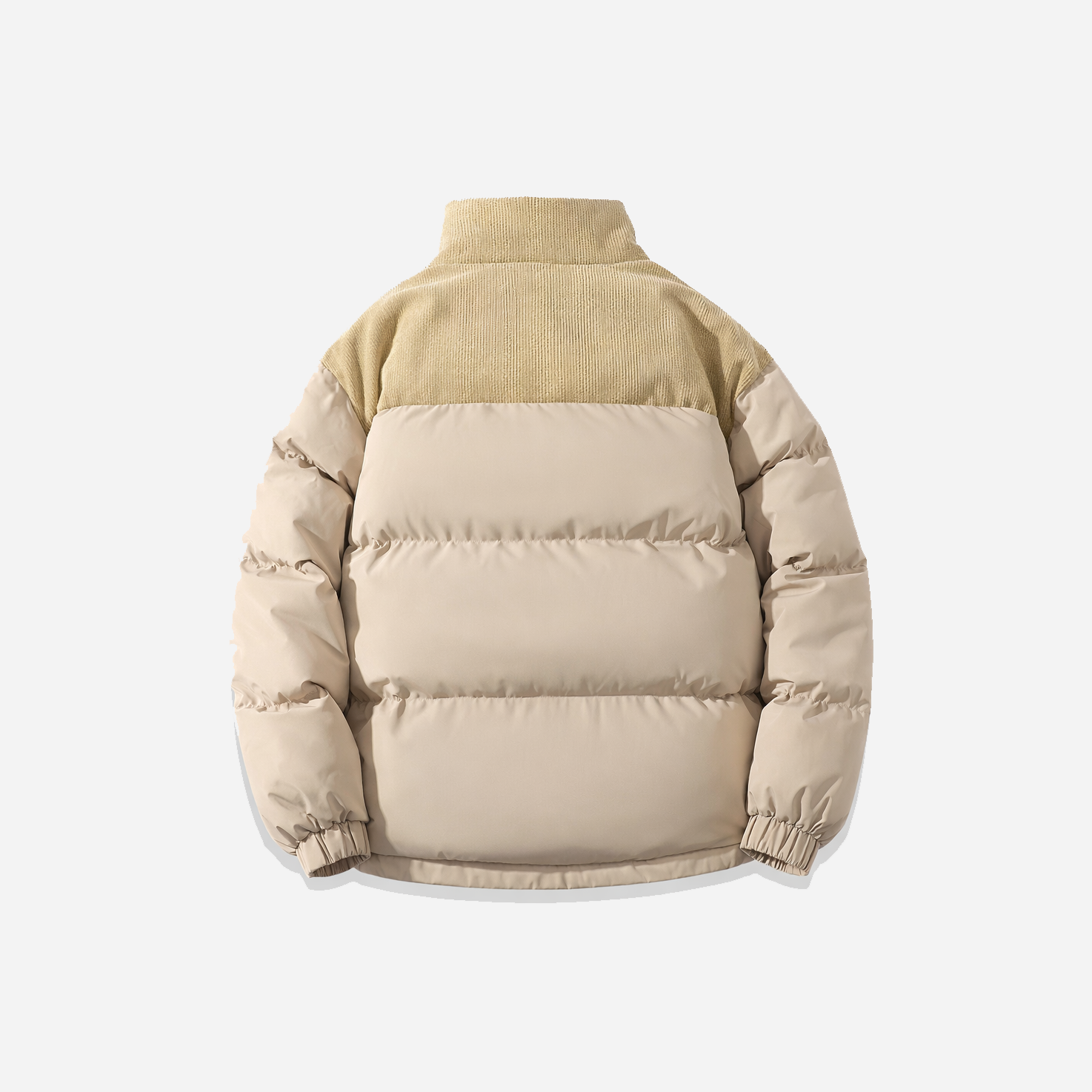 Unisex Winter Stand Collar Contrast Cotton Padded Jacket | Casual Outerwear