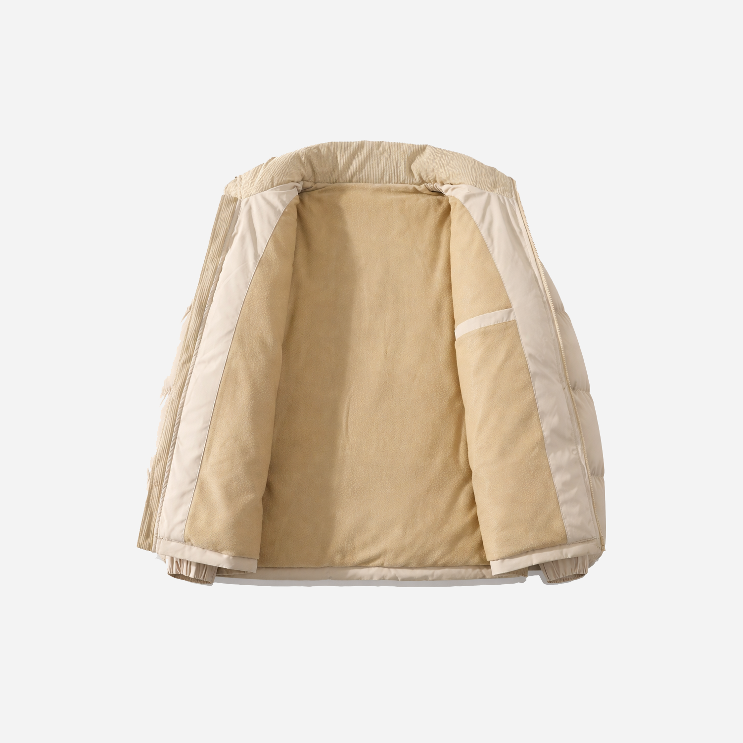 Unisex Winter Stand Collar Contrast Cotton Padded Jacket | Casual Outerwear