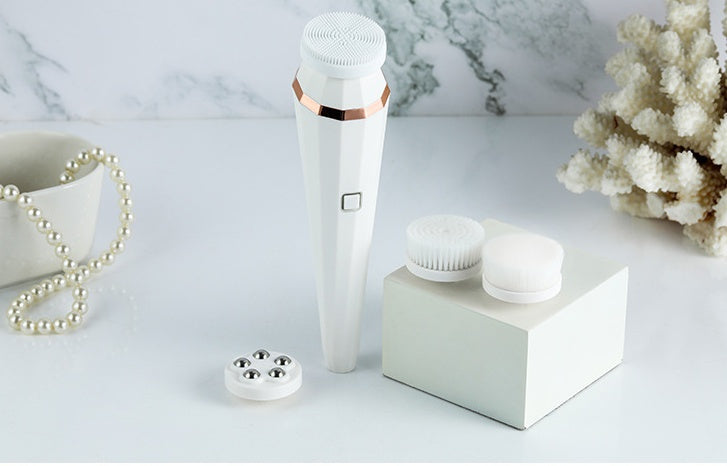 4-in-1 Electric Facial Cleansing Brush – Deep Cleaning & Exfoliating Skin Care Massager