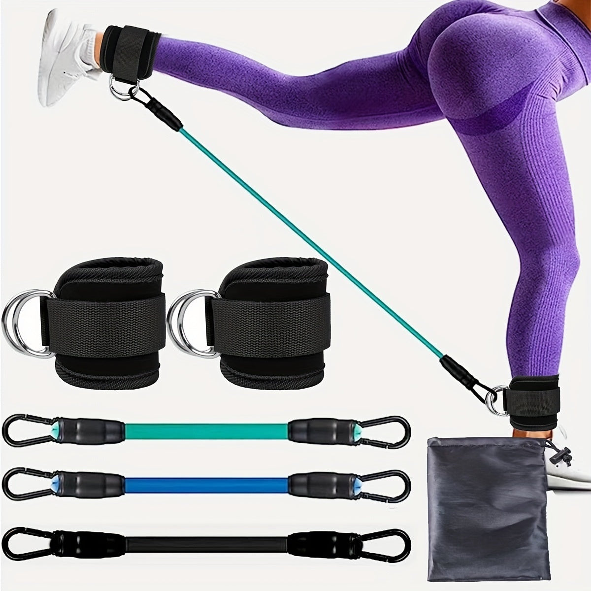 Ankle Strap Resistance Bands | Gym & Home Workout Accessories