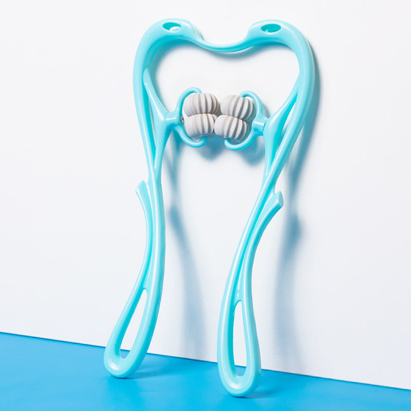 Manual Six-Wheel Neck Roller Massager – Portable Relaxation Tool