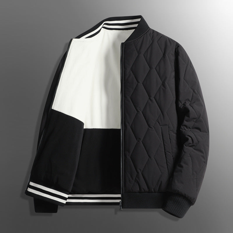 Men’s Reversible Cotton Jacket | Baseball Collar Coat