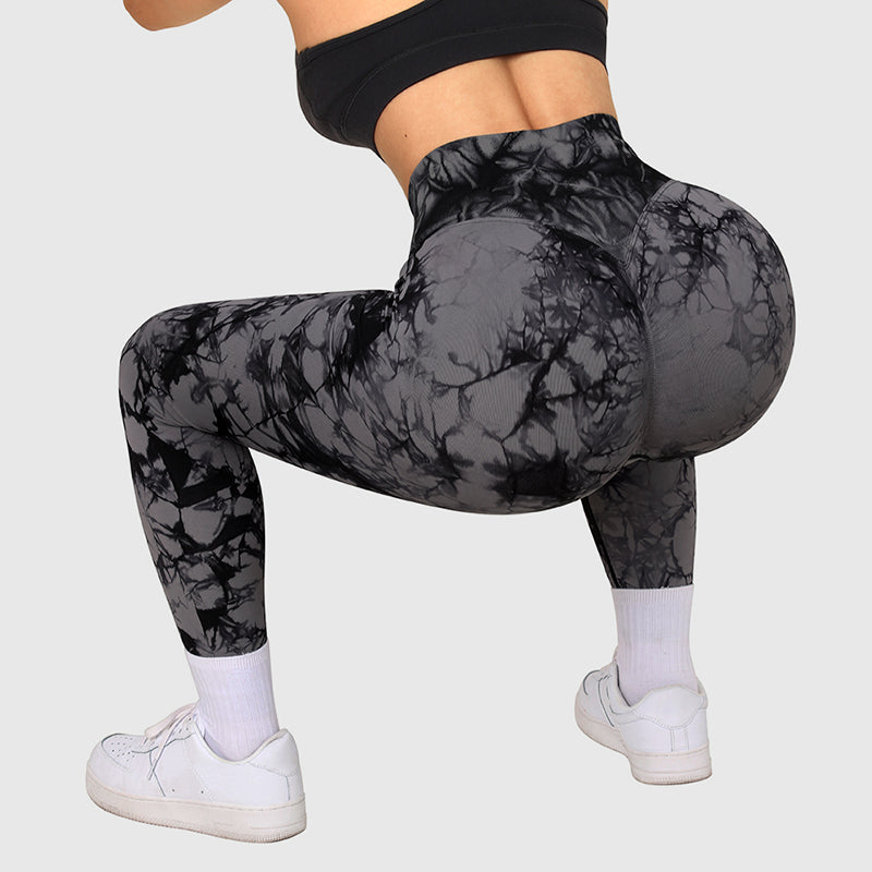 Women’s Seamless Tie-Dye Leggings | High-Waist Yoga & Gym Activewear