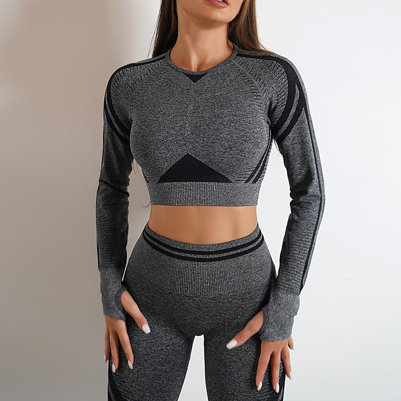 Women’s Seamless Gym & Yoga Outfit | Full Sleeve Top & Pants Set