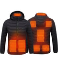 Men’s USB Heated Winter Jacket | Zip-Up Coat with Detachable Hood
