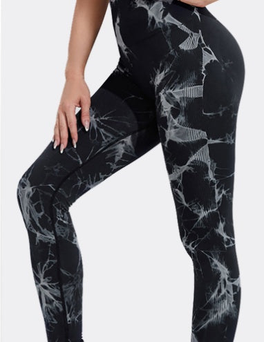 Women’s Seamless Tie-Dye Leggings | High-Waist Yoga & Gym Activewear