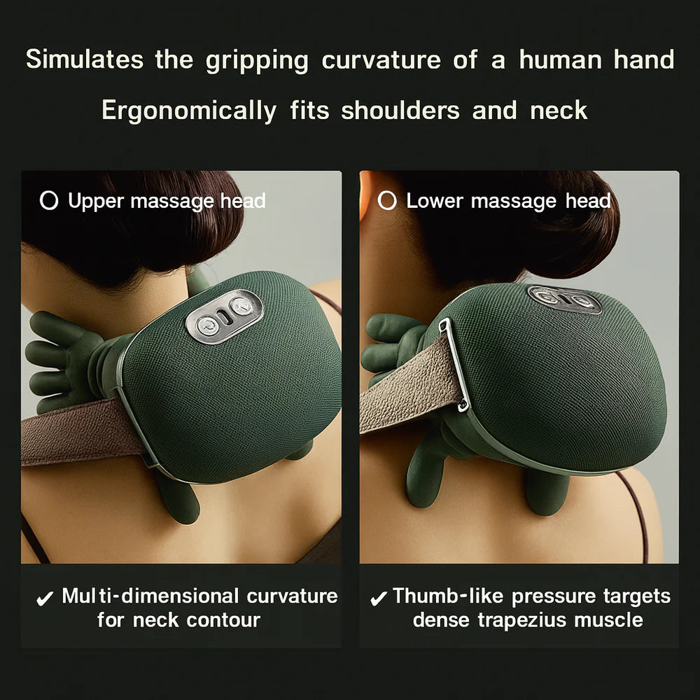 SiaSoo™ Neck & Traps Massager – Rechargeable, Multi-Mode Pain Relief