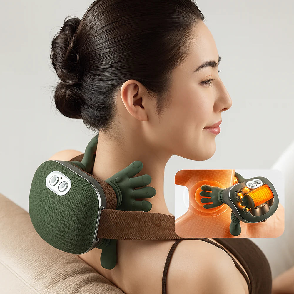 SiaSoo™ Neck & Traps Massager – Rechargeable, Multi-Mode Pain Relief
