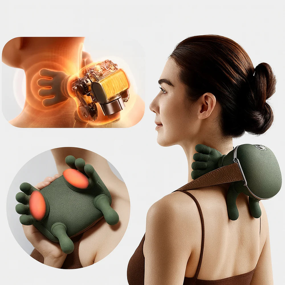 SiaSoo™ Neck & Traps Massager – Rechargeable, Multi-Mode Pain Relief